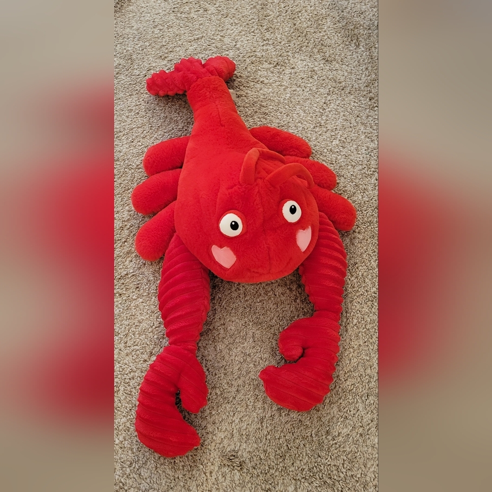 ❤ 🦞 Lobster Extra LARGE Plush Stuffed Animal Great  Gift Heart Cheeks